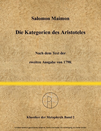 Die Kategorien des Aristoteles main product photo