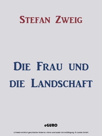 Die Frau und die Landschaft main product photo