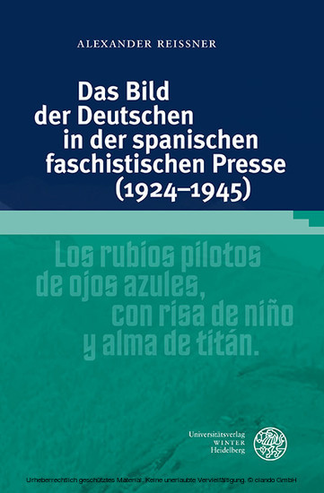 Das Bild der Deutschen in der spanischen faschistischen Presse (1924-1945) main product photo