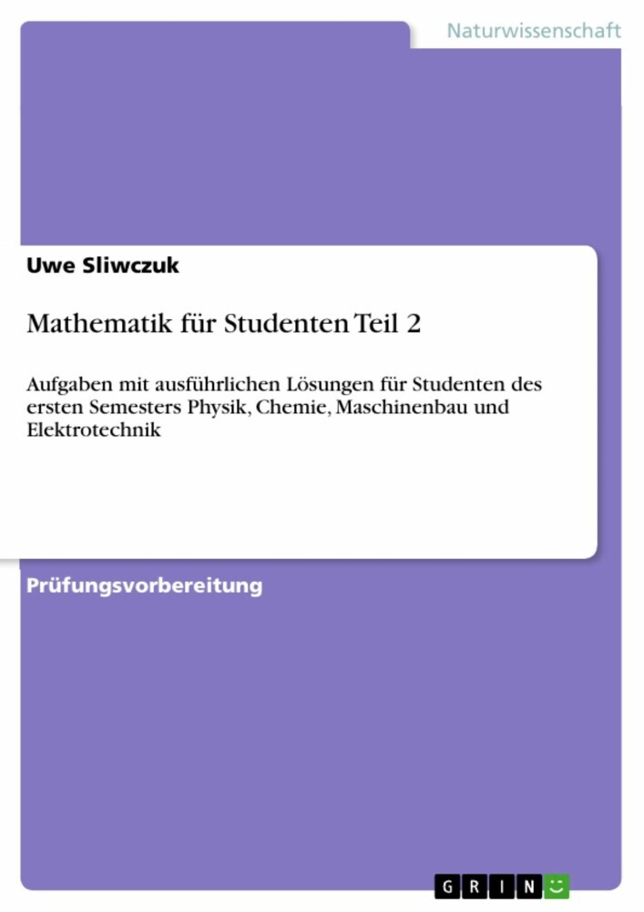 Mathematik für Studenten Teil 2 main product photo