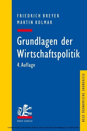 Grundlagen der Wirtschaftspolitik main product photo