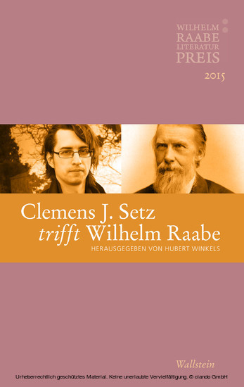 Clemens J. Setz trifft Wilhelm Raabe main product photo
