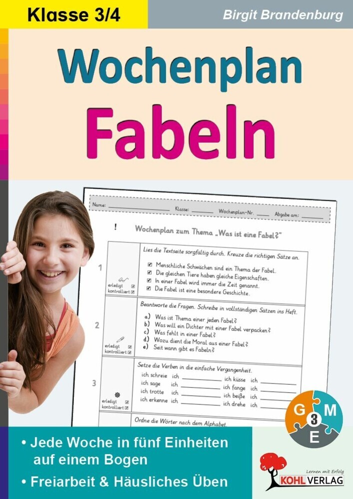 Wochenplan Fabeln / Klasse 3-4 main product photo