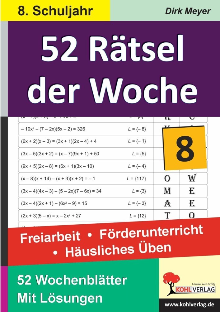 52 Rätsel der Woche / Klasse 8 main product photo