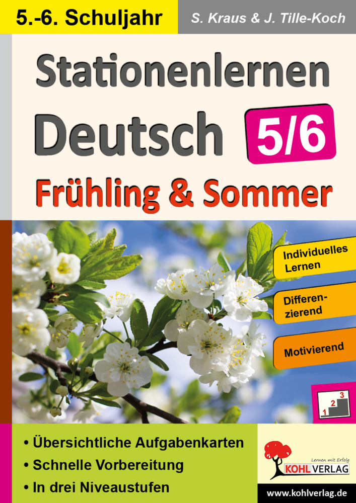 Stationenlernen Deutsch / Frühling & Sommer - Klasse 5/6 main product photo