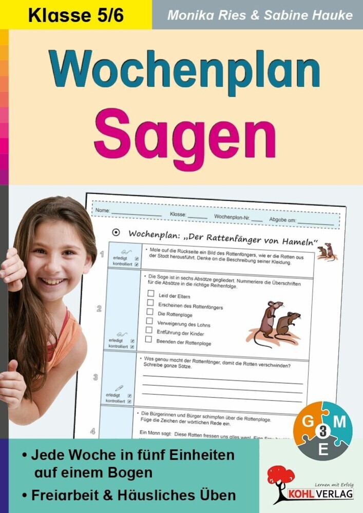 Wochenplan Sagen / Klasse 5-6 main product photo