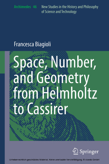 Space, Number, and Geometry from Helmholtz to Cassirer main product photo