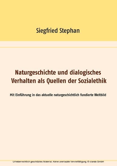Naturgeschichte und dialogisches Verhalten als Quellen der Sozialethik main product photo