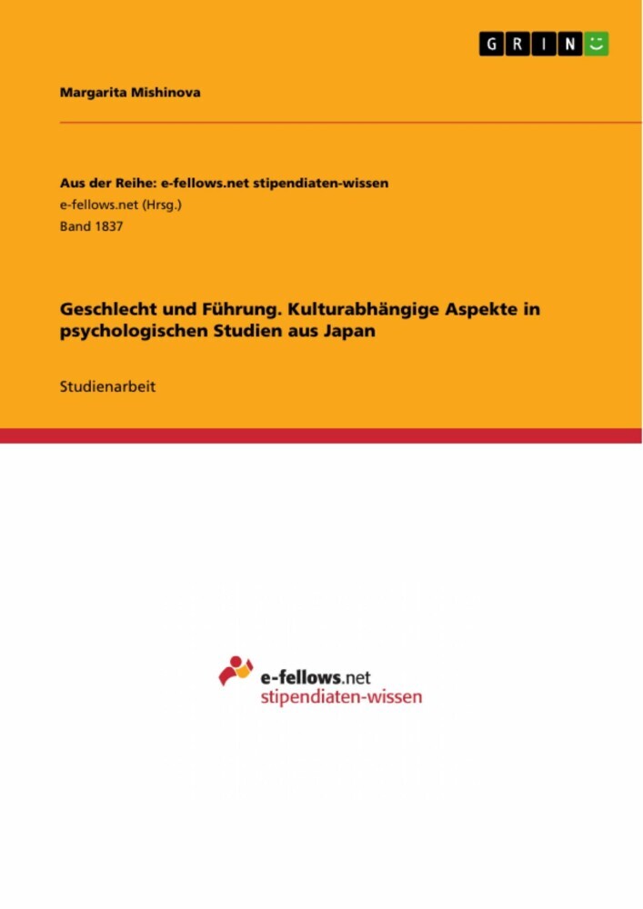 Geschlecht und Führung. Kulturabhängige Aspekte in psychologischen Studien aus Japan main product photo