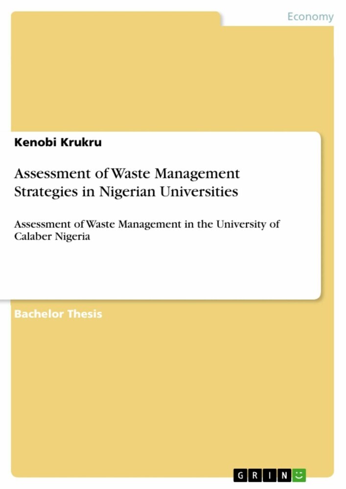 Assessment of Waste Management Strategies in Nigerian Universities main product photo