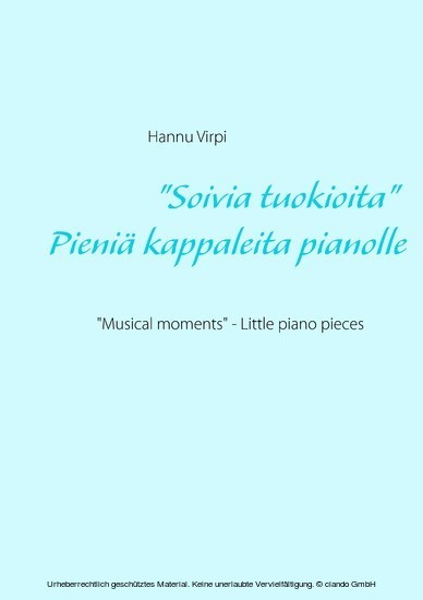 "Soivia tuokioita" - Pieniä kappaleita pianolle main product photo