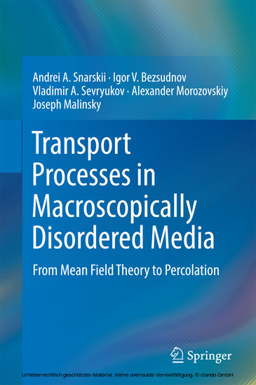 Transport Processes in Macroscopically Disordered Media main product photo