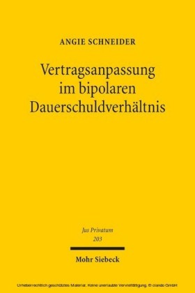 Vertragsanpassung im bipolaren Dauerschuldverhältnis