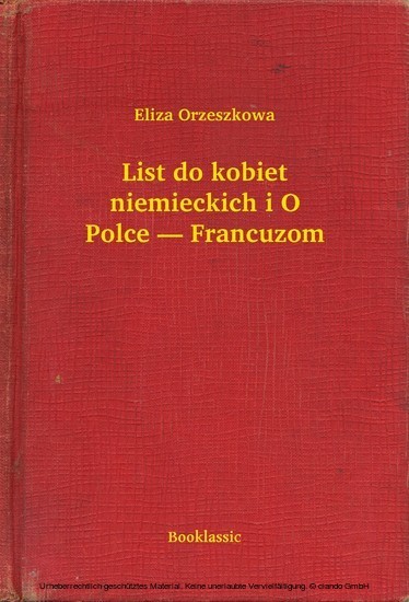 List do kobiet niemieckich i O Polce - Francuzom main product photo