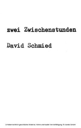 zwei Zwischenstunden