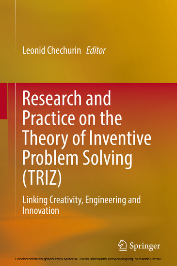 Research and Practice on the Theory of Inventive Problem Solving (TRIZ) main product photo