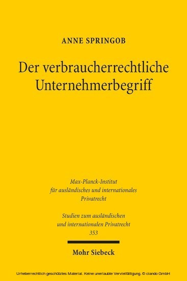 Der verbraucherrechtliche Unternehmerbegriff main product photo