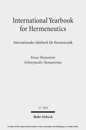 International Yearbook for Hermeneutics / Internationales Jahrbuch für Hermeneutik