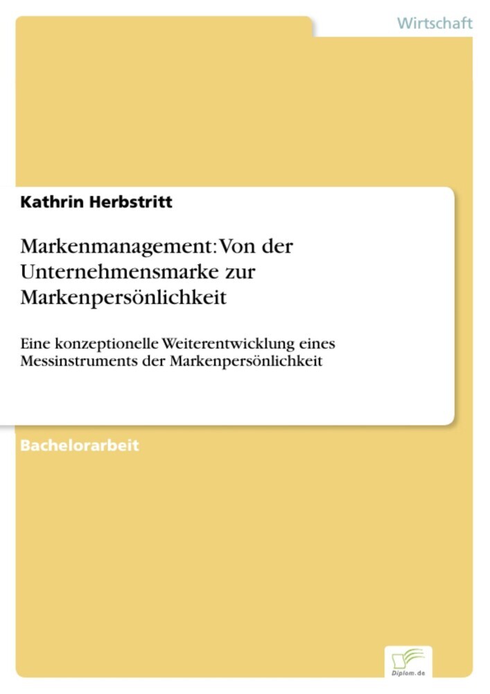 Markenmanagement: Von der Unternehmensmarke zur Markenpersönlichkeit main product photo