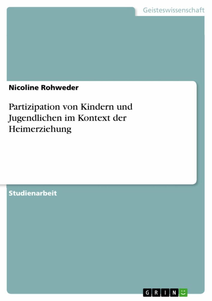Partizipation von Kindern und Jugendlichen im Kontext der Heimerziehung main product photo