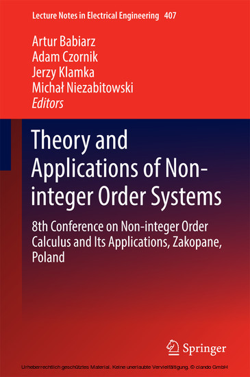 Theory and Applications of Non-integer Order Systems main product photo