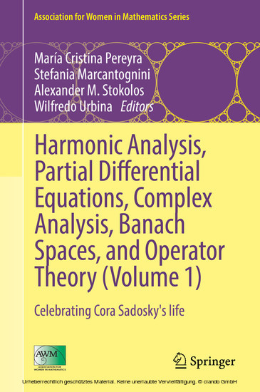 Harmonic Analysis, Partial Differential Equations, Complex Analysis, Banach Spaces, and Operator Theory (Volume 1) main product photo