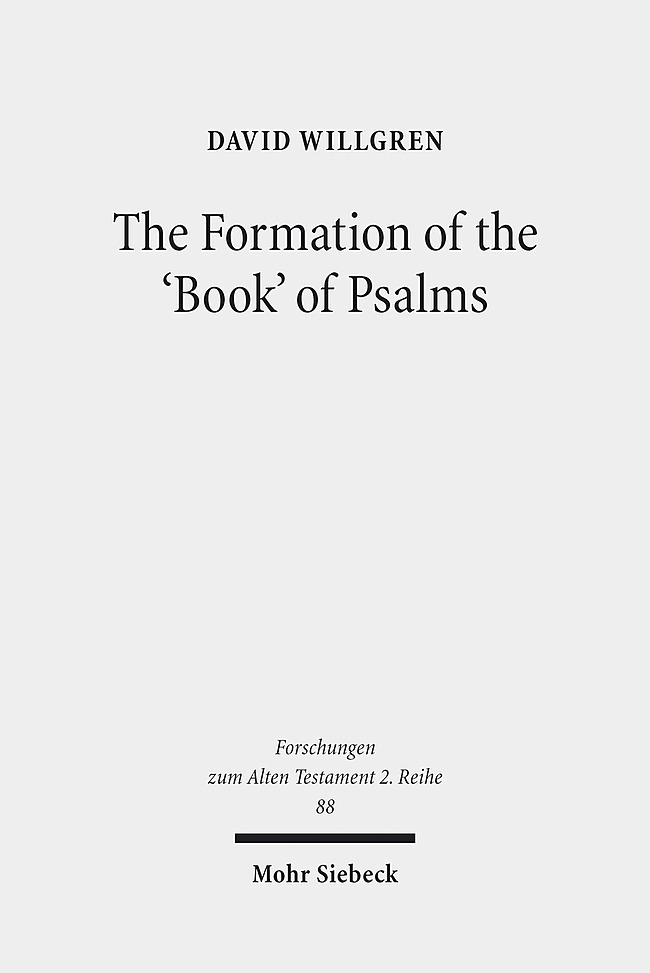 The Formation of the 'Book' of Psalms main product photo