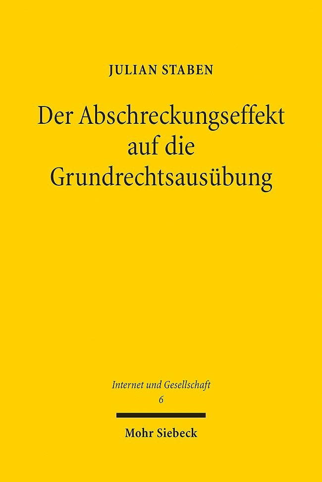 Der Abschreckungseffekt auf die Grundrechtsausübung main product photo