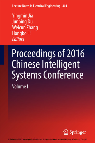 Proceedings of 2016 Chinese Intelligent Systems Conference main product photo