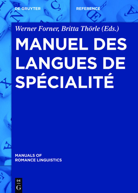 Manuel des langues de spécialité main product photo