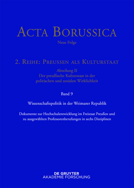 Wissenschaftspolitik in der Weimarer Republik main product photo