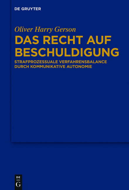Das Recht auf Beschuldigung main product photo