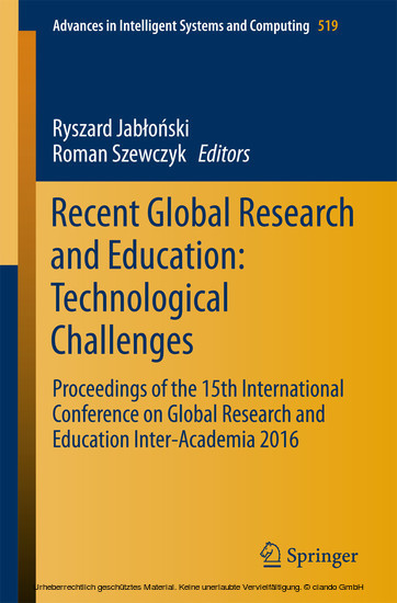 Recent Global Research and Education: Technological Challenges main product photo