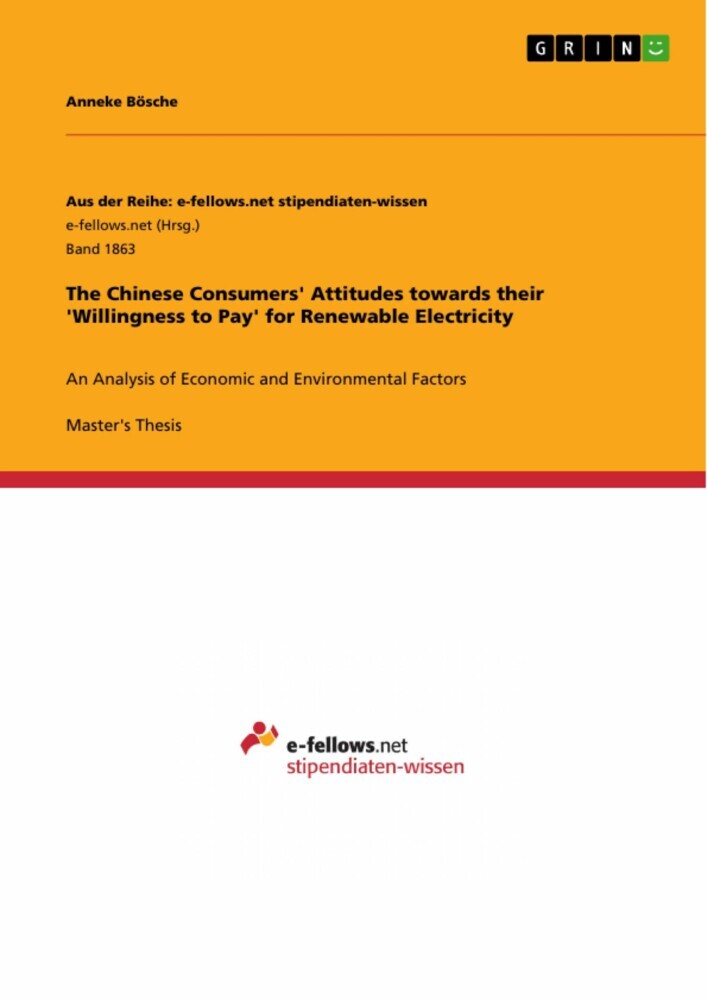 The Chinese Consumers' Attitudes towards their 'Willingness to Pay' for Renewable Electricity main product photo