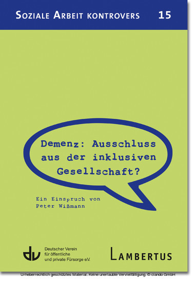 Demenz: Ausschluss aus der inklusiven Gesellschaft? main product photo