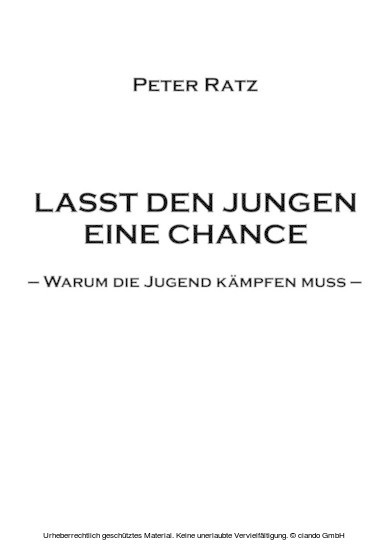 Lasst den Jungen eine Chance main product photo