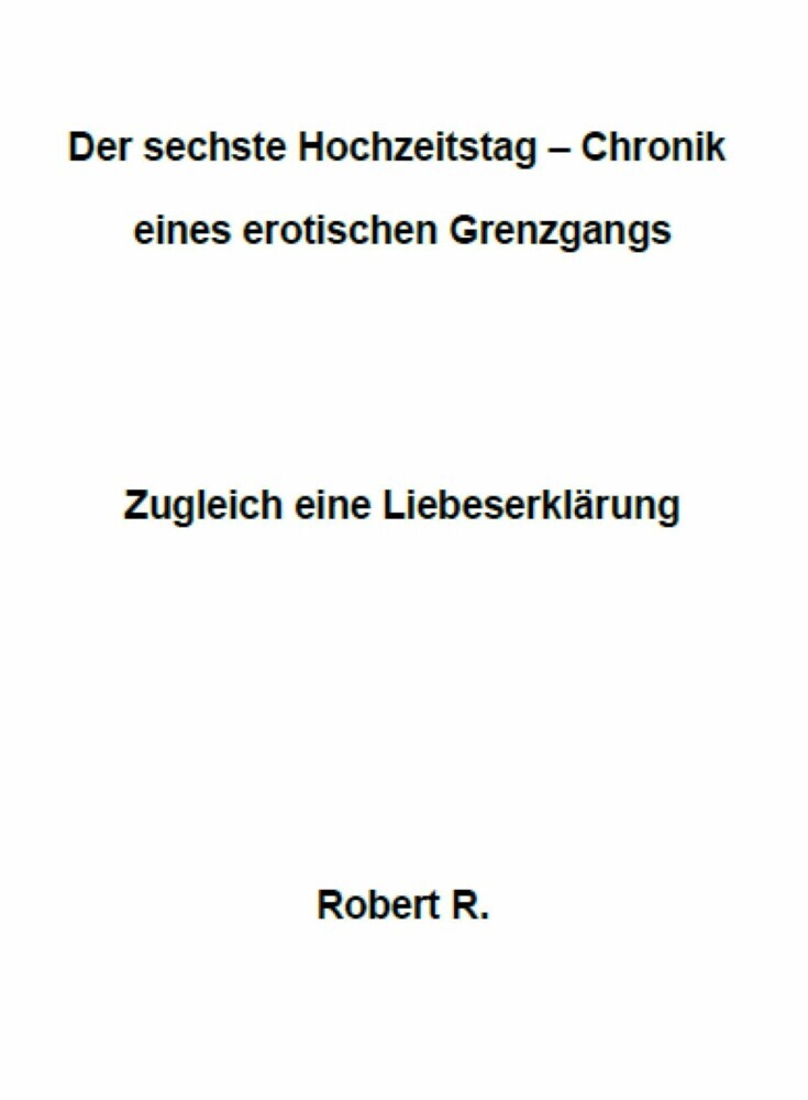 Der sechste Hochzeitstag main product photo