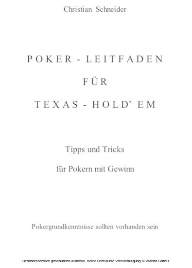 Poker-Leitfaden für Texas-Hold'em main product photo