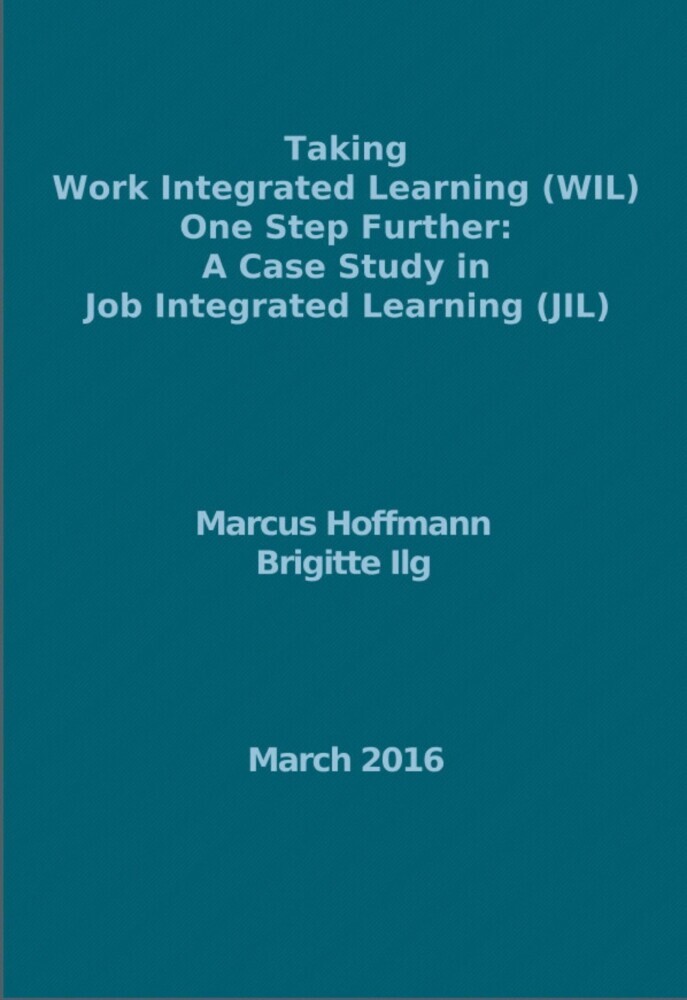 Taking Work Integrated Learning (WIL) One Step Further: A Case Study in Job Integrated Learning (JIL) main product photo