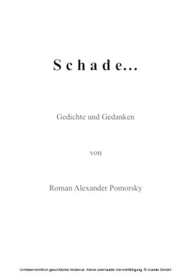 Schade... main product photo