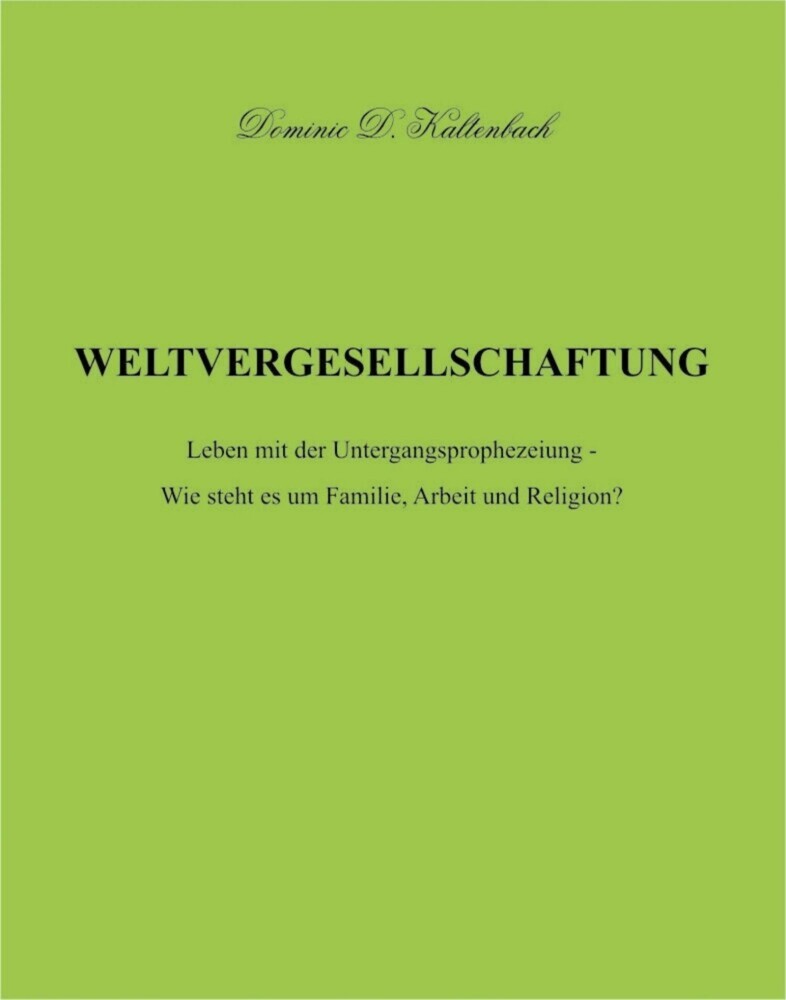 WELTVERGESELLSCHAFTUNG main product photo