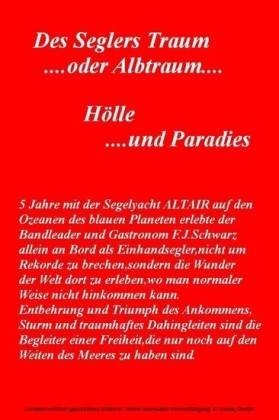 Des Seglers Traum .....oder Albtraum