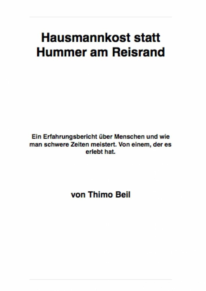 Hausmannskost statt Hummer am Reisrand main product photo
