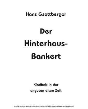 Der Hinterhaus-Bankert