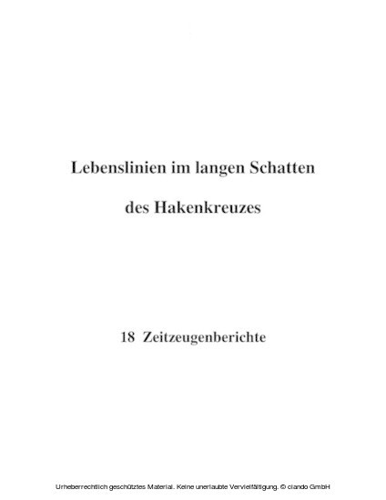 Lebenslinien im langen Schatten des Hakenkreuzes main product photo