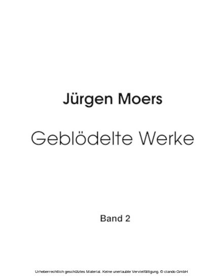 Geblödelte Werke, Band 2 main product photo