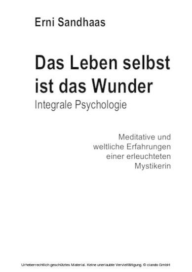 Das Leben selbst ist das Wunder main product photo