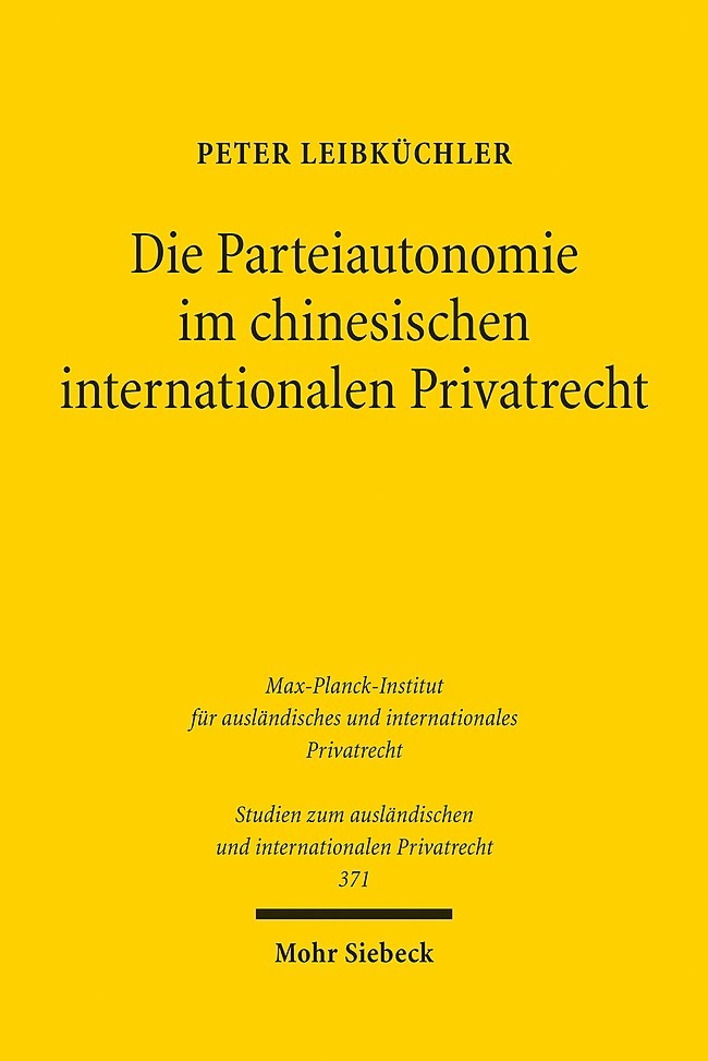 Die Parteiautonomie im chinesischen internationalen Privatrecht main product photo