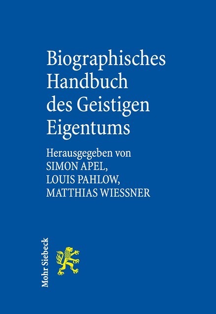Biographisches Handbuch des Geistigen Eigentums main product photo