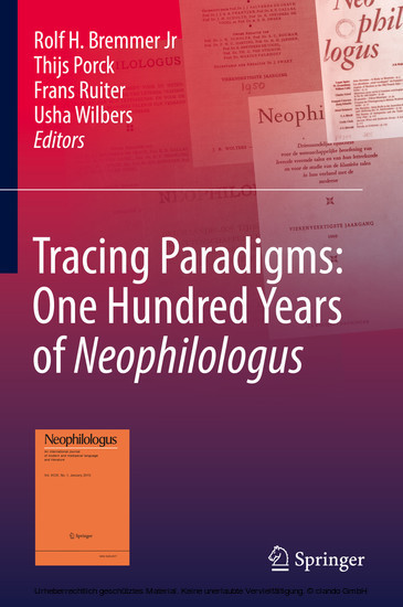 Tracing Paradigms: One Hundred Years of Neophilologus main product photo